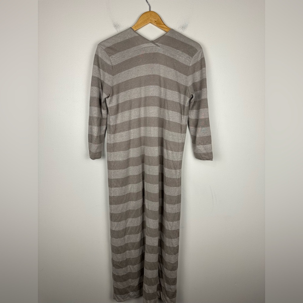 Garnet Hill 100% Linen Striped Breathable Long Duster Cardigan Women’s Sz S‎ - Picture 4 of 7